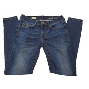 Gap 1969 Womens 26s Legging Dark Wash Blue Denim Jeans